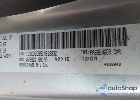 2012 Dodge Avenger Sxt z USA, uszkodzony, nr VIN 1C3CDZCB5CN312832